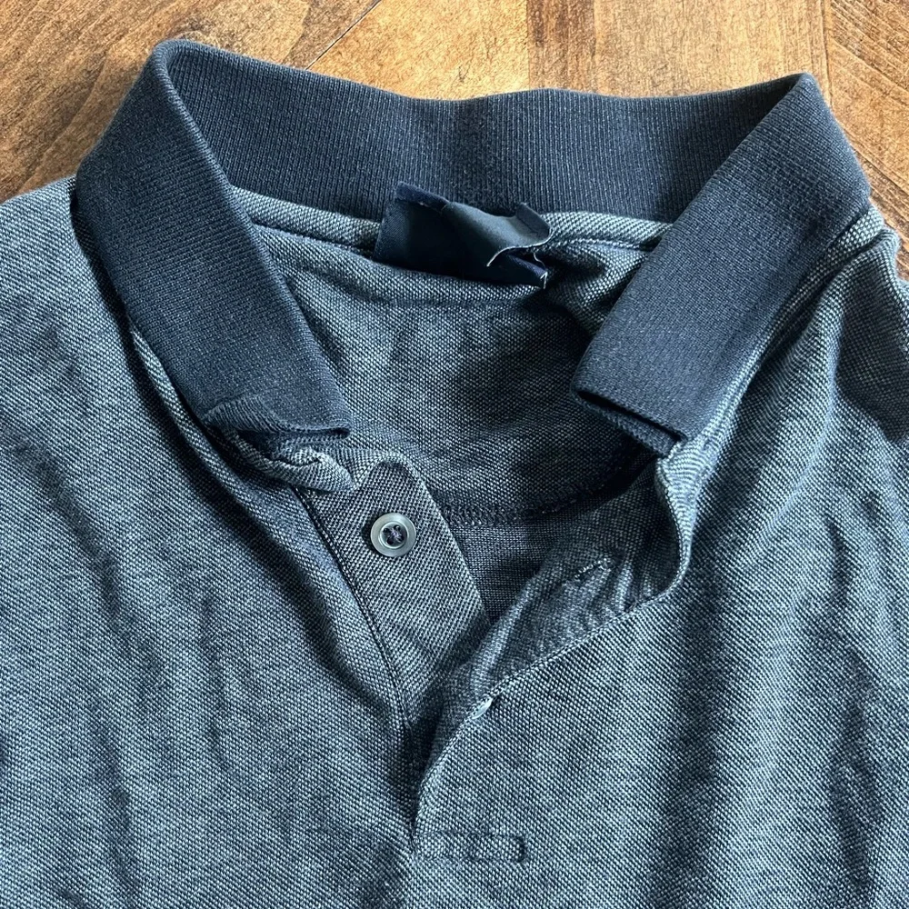 Dockers Long Sleeve Polo Shirt Gray - Picture 5 of 6